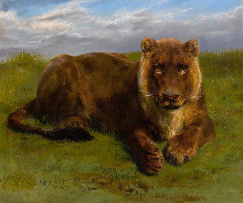 Leeuwin poseren - Rosa Bonheur