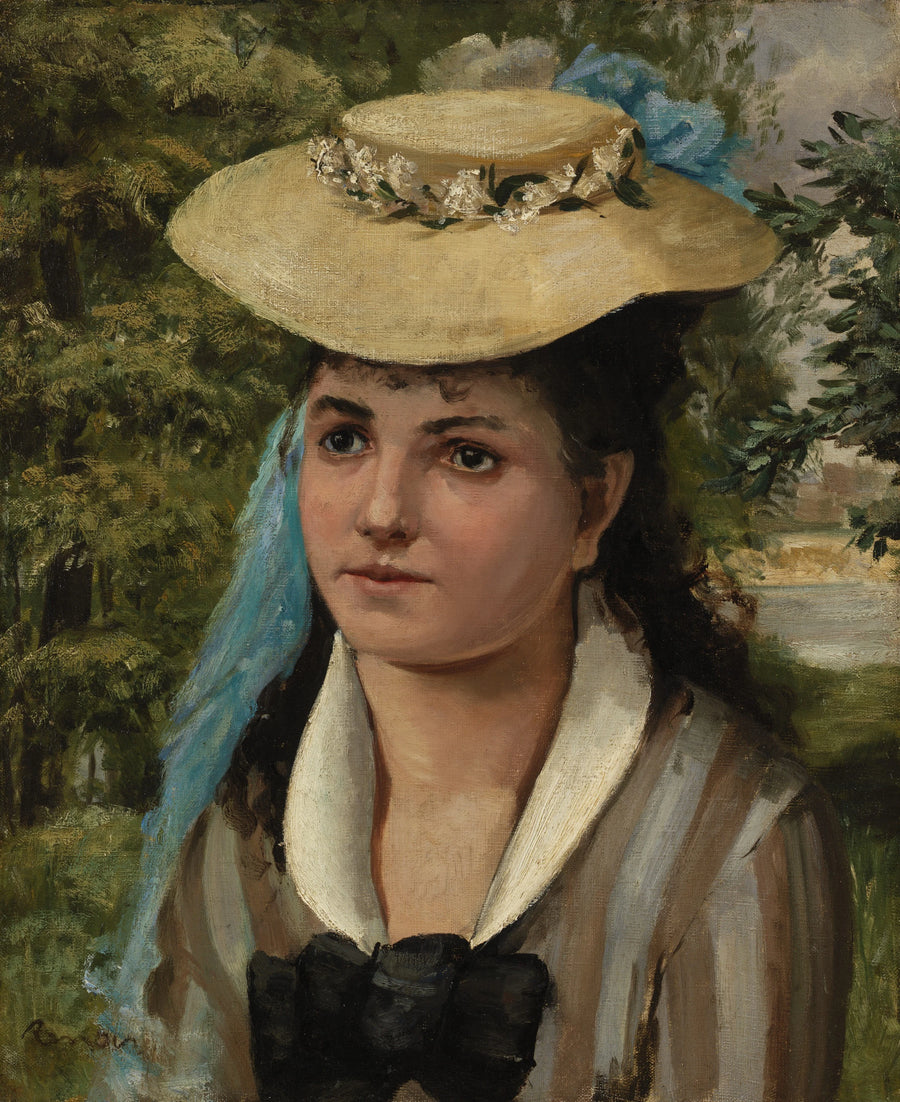 Lise met de strohoed (Jong meisje met de strohoed) - Pierre-Auguste Renoir