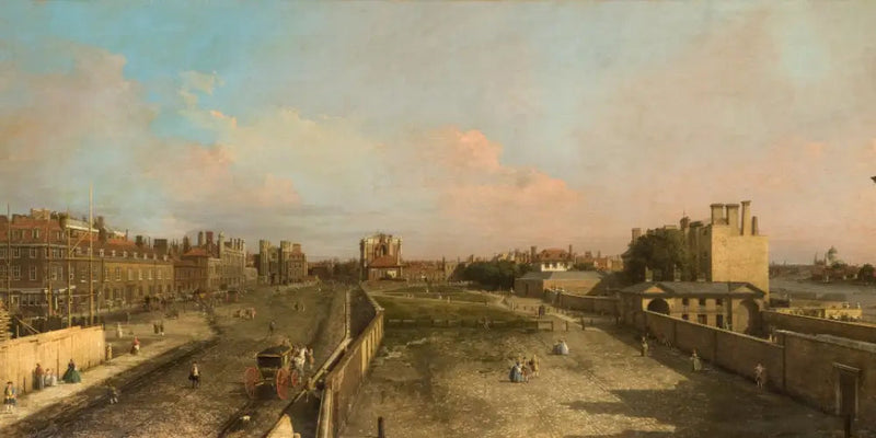 Londen: Whitehall en de Privy Garden, uitzicht naar het noorden - Canaletto