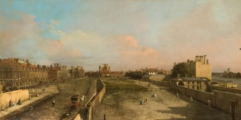 Londen: Whitehall en de Privy Garden, uitzicht naar het noorden - Canaletto