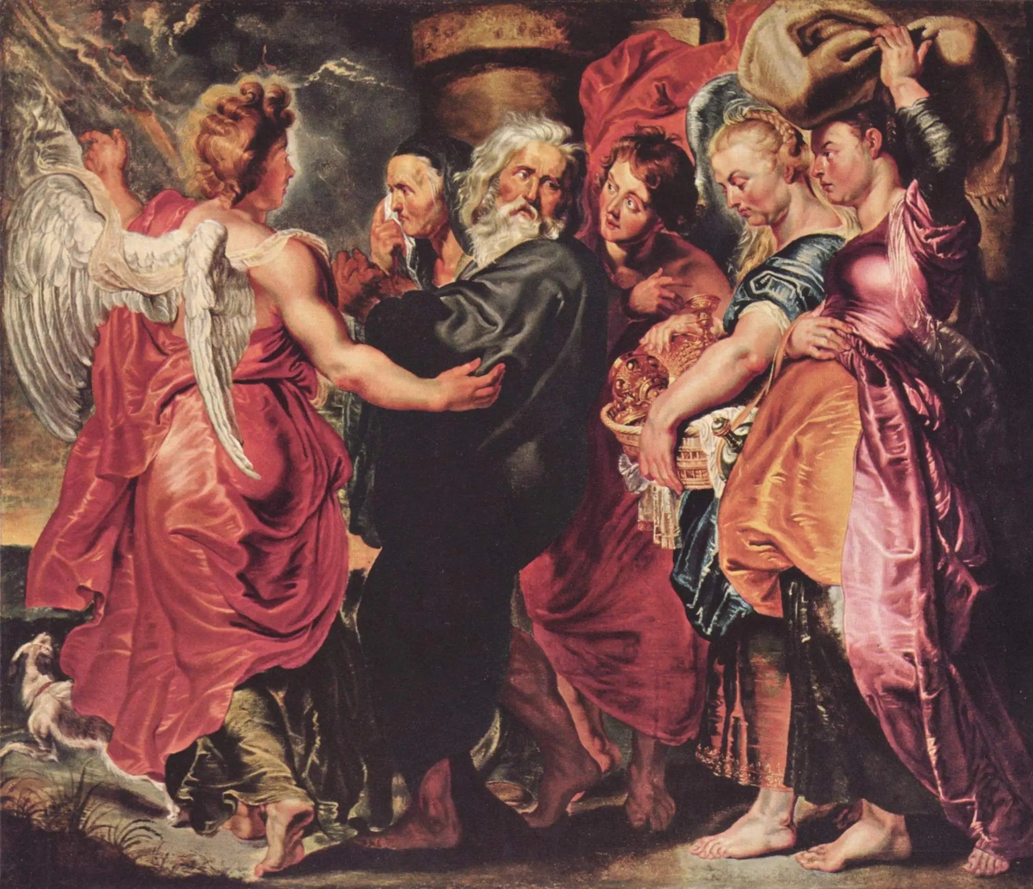 Lot et sa famille s'échappant de Sodome - Peter Paul Rubens image 1 reproduction artisanale de tableau
