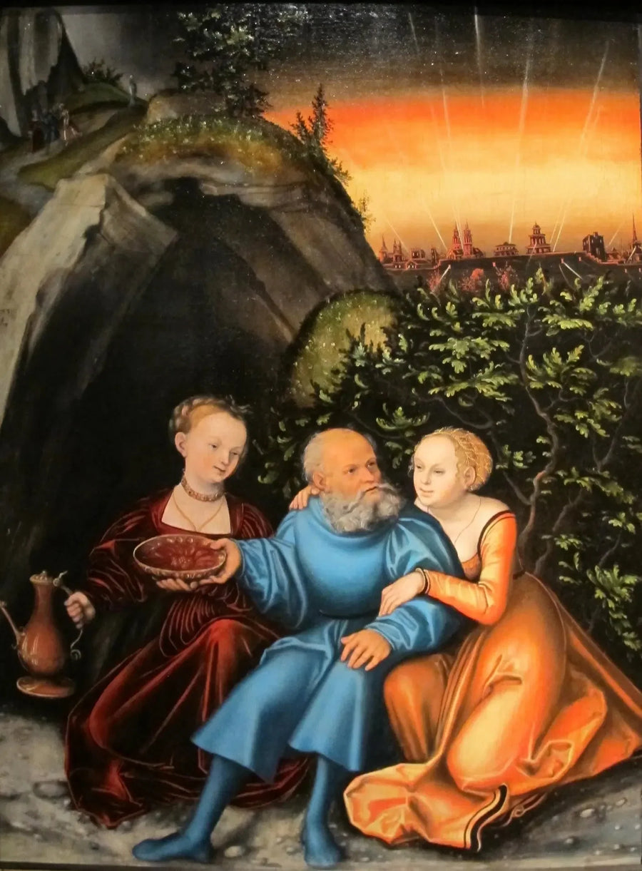 De Lot en zijn dochters - Lucas Cranach de Oudere