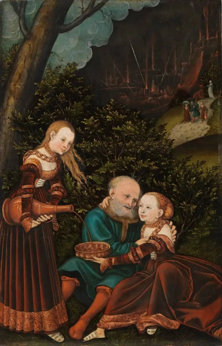 De Lot en zijn dochters - Lucas Cranach de Oudere