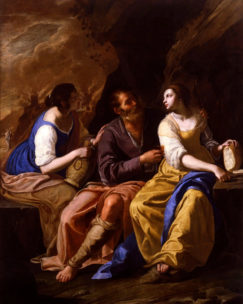 Loth en zijn dochters - Artemisia Gentileschi