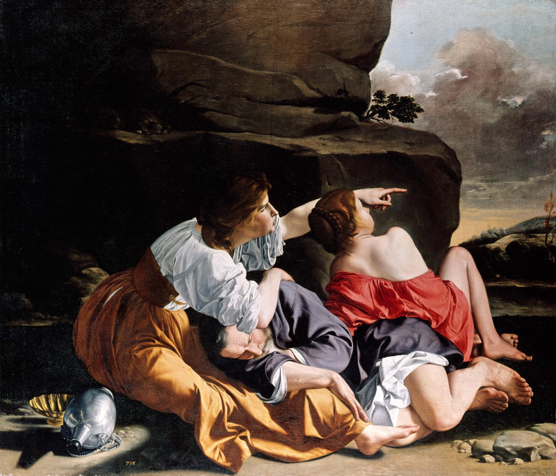 Loth en zijn dochters. - Orazio Gentileschi