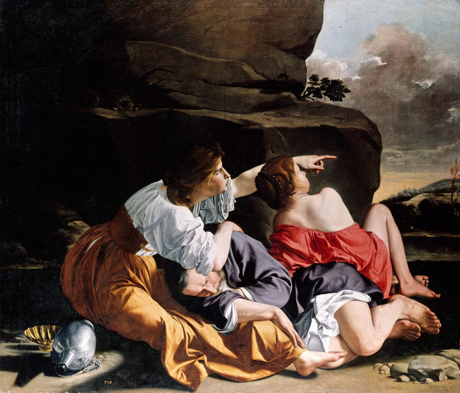 Loth en zijn dochters. - Orazio Gentileschi