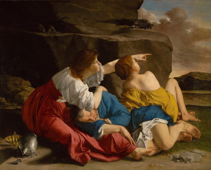 Loth en zijn dochters - Orazio Gentileschi