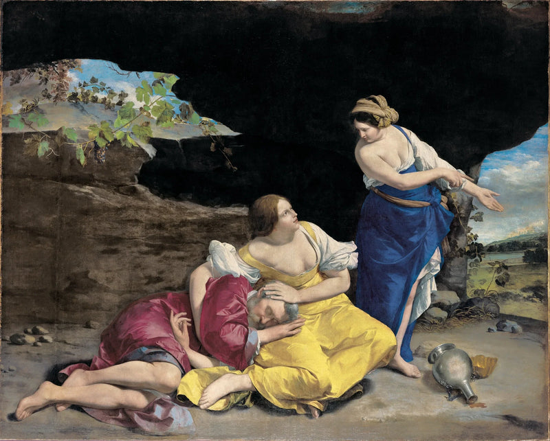 Loth en zijn dochters - Orazio Gentileschi