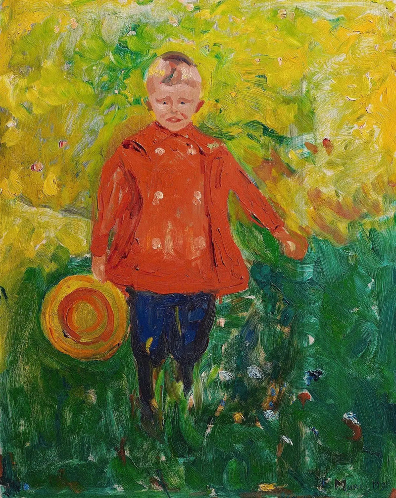 Lothar Linde in de rode jas - Edvard Munch