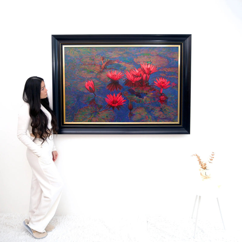 Roze Lotus | 80x120cm