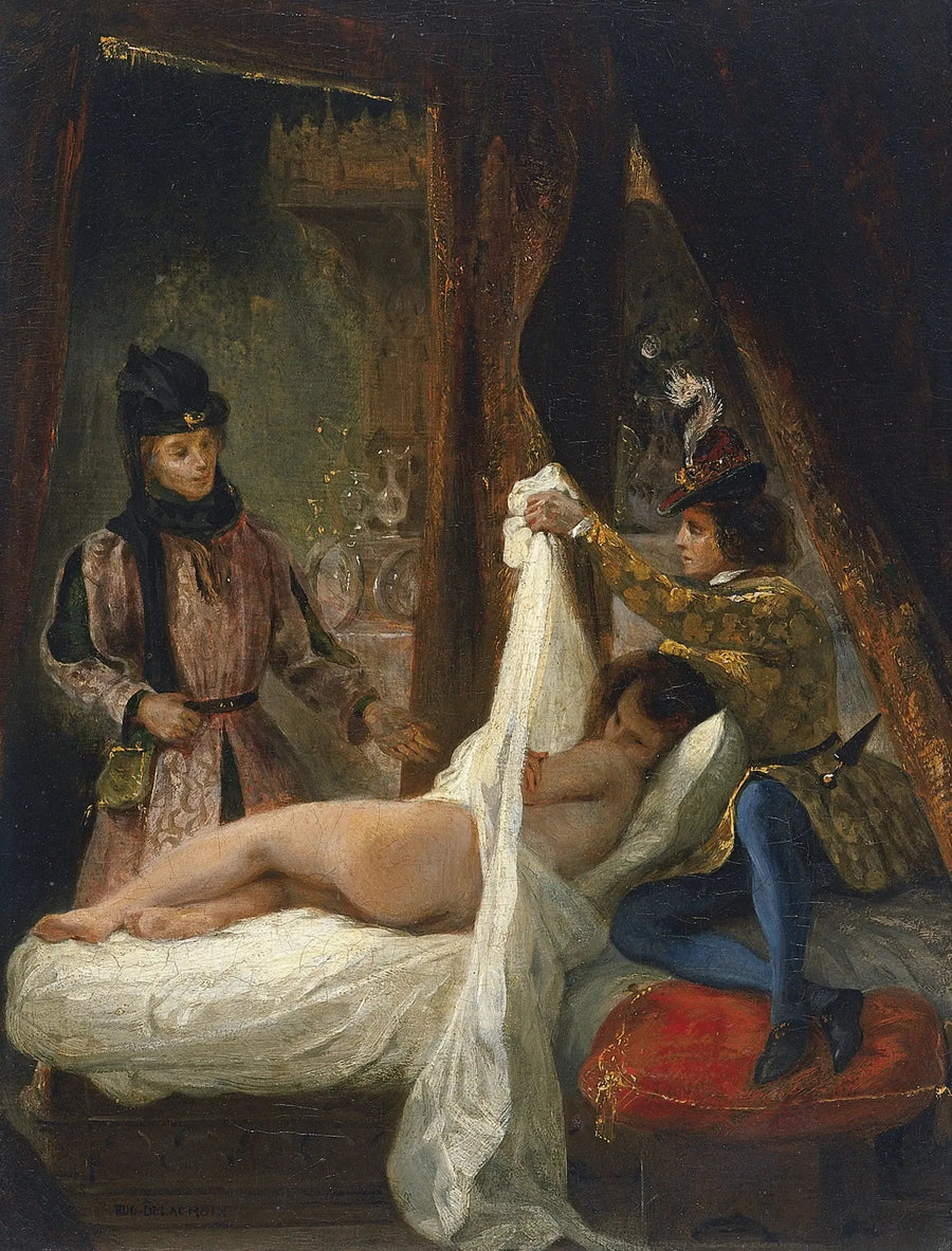 Louis van Orléans die zijn maîtresse toont - Eugène Delacroix