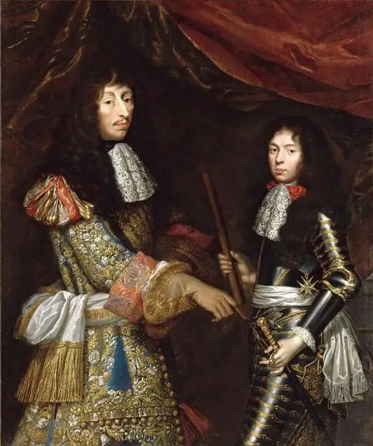 Lodewijk II van Bourbon Condé en zijn zoon Henri-Jules, hertog van Enghien - Pierre Mignard