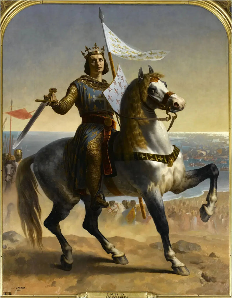 Lodewijk IX, ook bekend als Sint Lodewijk, Koning van Frankrijk (1215-1270) - Émile Signol

Source:
Louis IX, dit Saint Louis, Roi de France (1215-1270) - Émile Signol