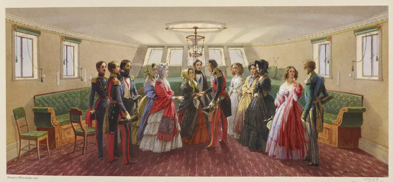 Louis-Philippe neemt afscheid van koningin Victoria aan boord van de koninklijke jacht - Franz Xaver Winterhalter

Source:
Louis-Philippe prenant congé de la reine Victoria à bord du yacht royal - Franz Xaver Winterhalter