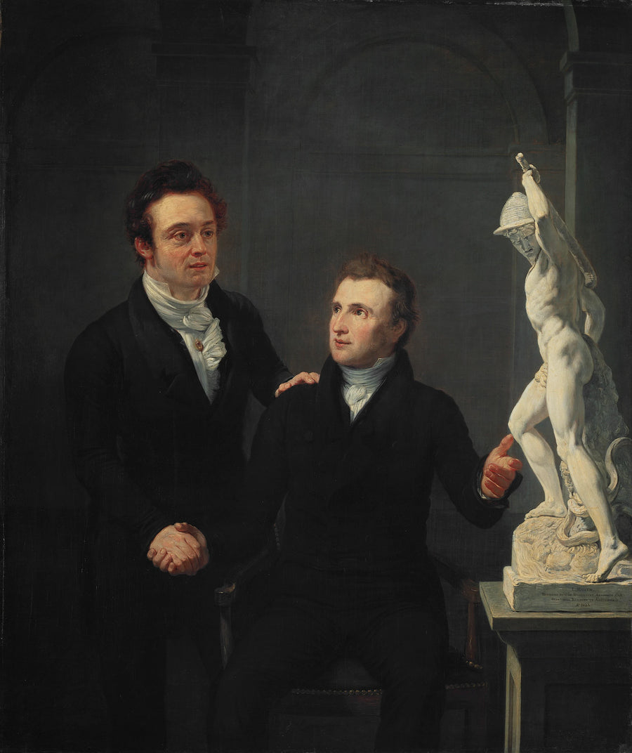 Louis Royer (1787-1868), sculpteur et Albertus Bernardus Roothaan, courtier en valeurs mobilières, ami de l'art et promoteur de la science - Jan Willem Pieneman