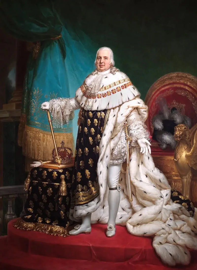 Lodewijk XVIII (1755–1824), koning van Frankrijk - François Gérard

Source:
Louis XVIII (1755–1824), roi de France - François Gérard