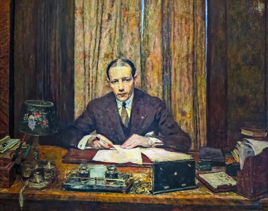 Lucien Rosengart aan zijn werktafel - Édouard Vuillard