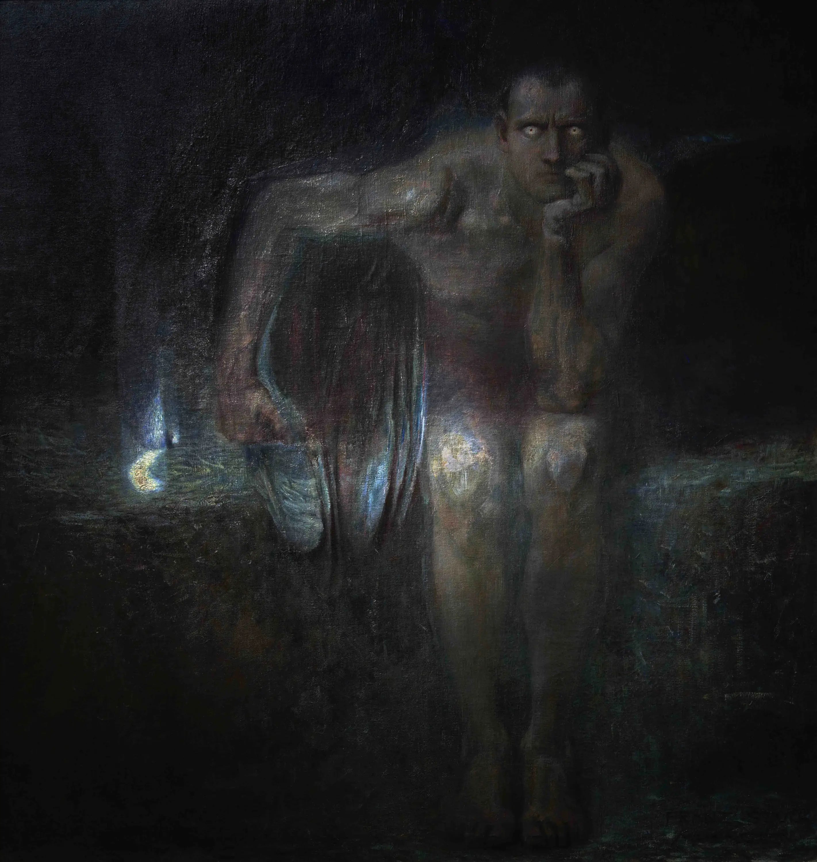 Reproduction du tableau « Lucifer - Franz Von Stuck » par Alpha Reproduction en peinture à l’huile