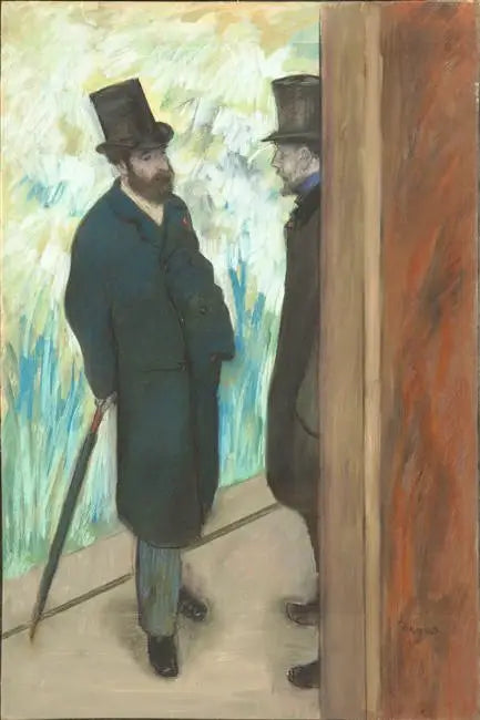 Ludovic Halévy en Albert Boulanger-Cavé achter de schermen van de Opera - Edgar Degas