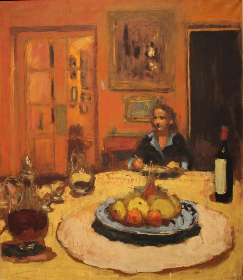 Lulu in de eetkamer, rue de Naples - Édouard Vuillard