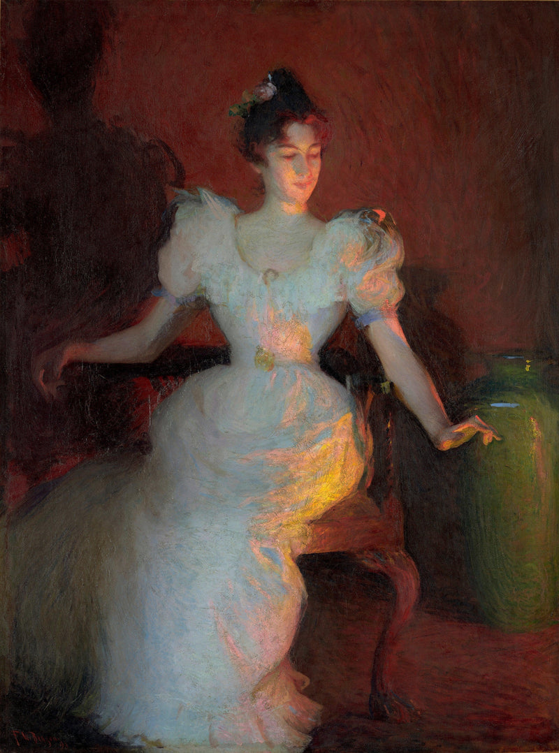 Licht van het vuur - Frank Weston Benson