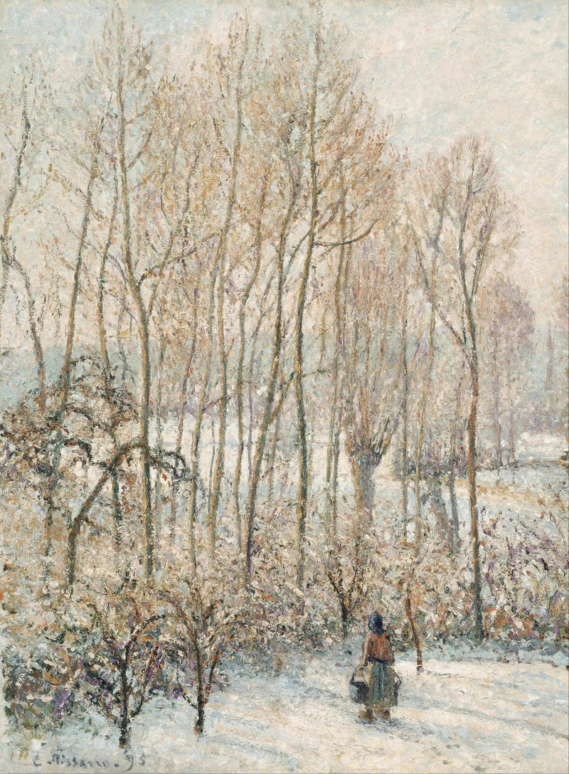 Ochtendlicht op de sneeuw, Éragny-sur-Epte - Camille Pissarro