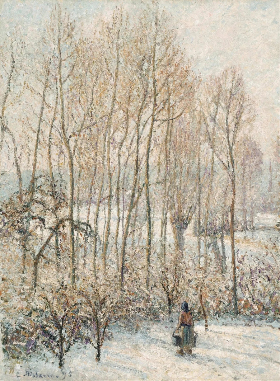 Ochtendlicht op de sneeuw, Éragny-sur-Epte - Camille Pissarro