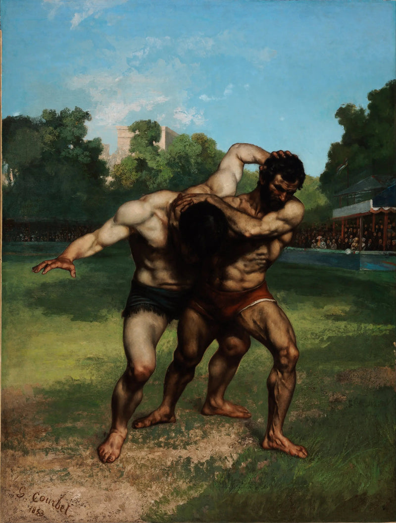 Worstelaars - Gustave Courbet