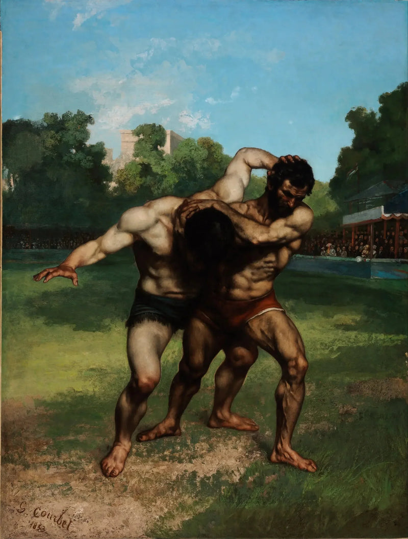 Worstelaars - Gustave Courbet