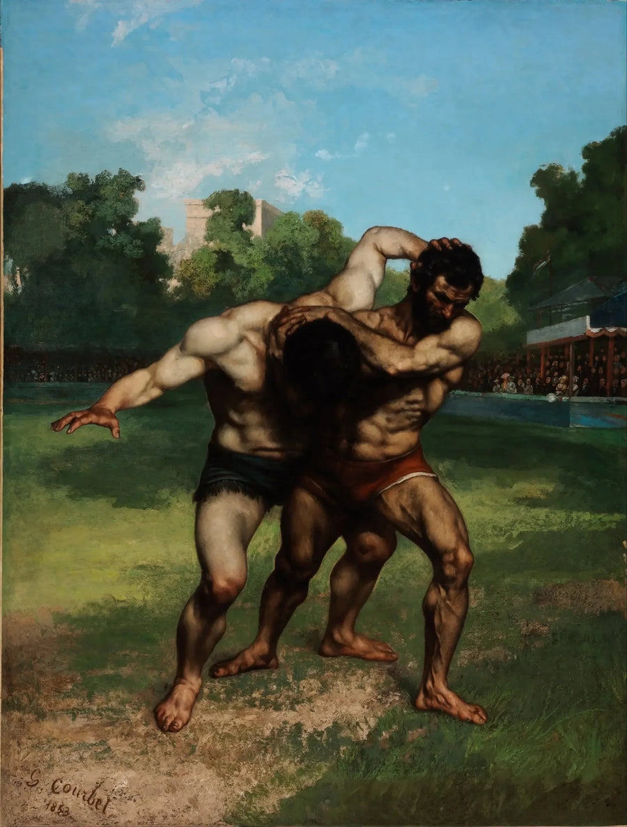Worstelaars - Gustave Courbet