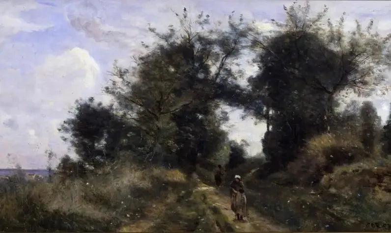 Luzancy. Het pad van de oude - Jean-Baptiste Camille Corot