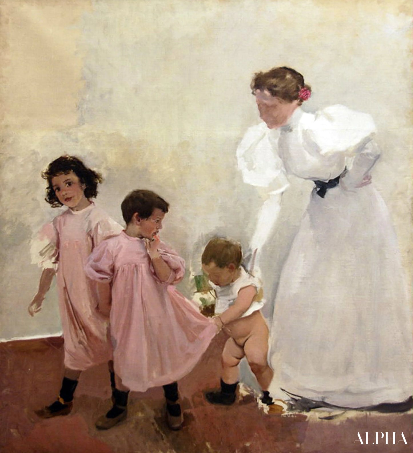Mijn vrouw en mijn kinderen - Sorolla - Reproducties van schilderijen en hoogwaardige schilderijen