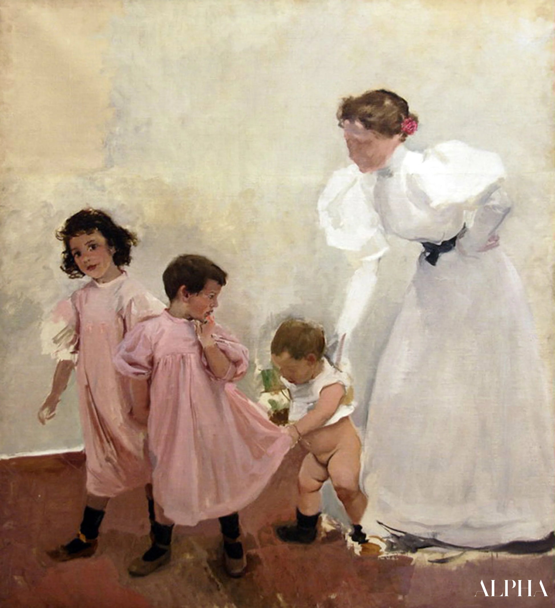 Mijn vrouw en mijn kinderen - Sorolla - Reproducties van schilderijen en hoogwaardige schilderijen