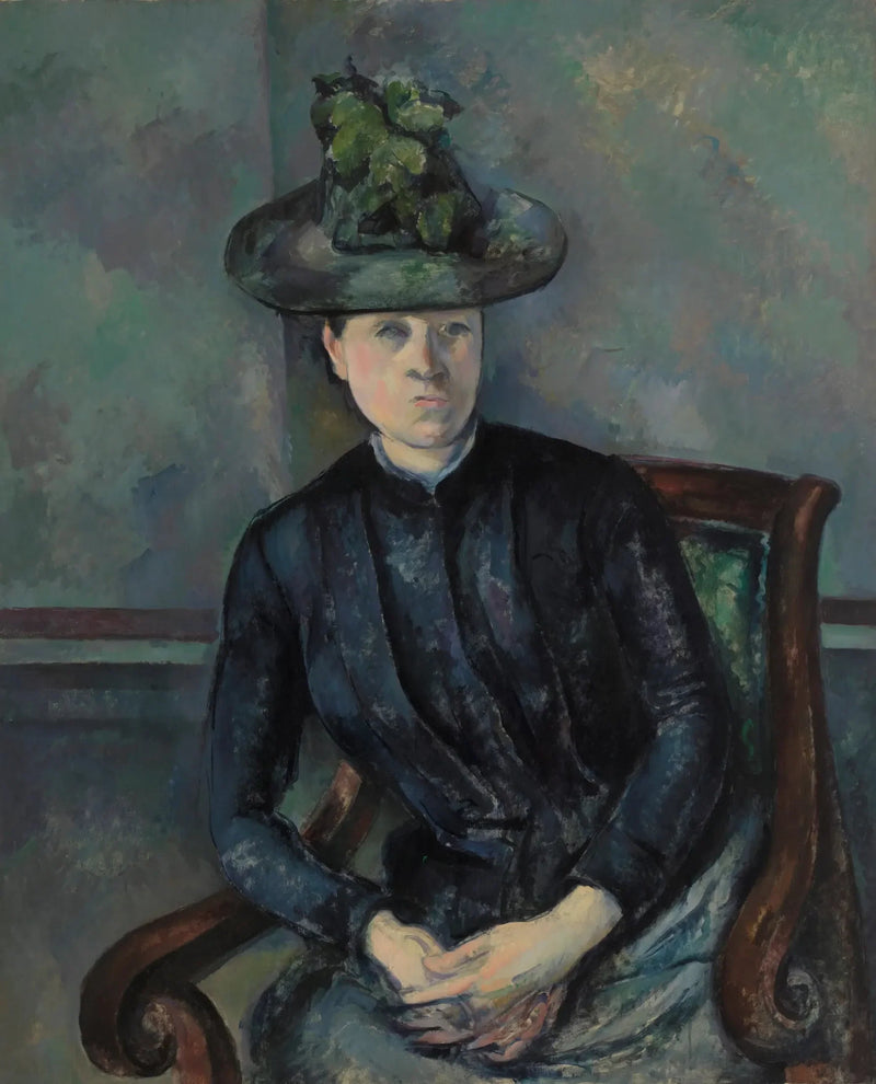 Mevrouw Cézanne met groene hoed - Paul Cézanne