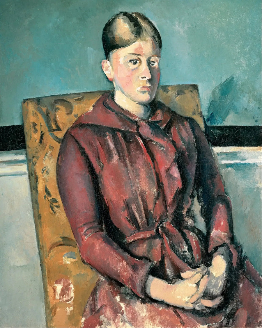 Mevrouw Cézanne in een gele fauteuil - Paul Cézanne