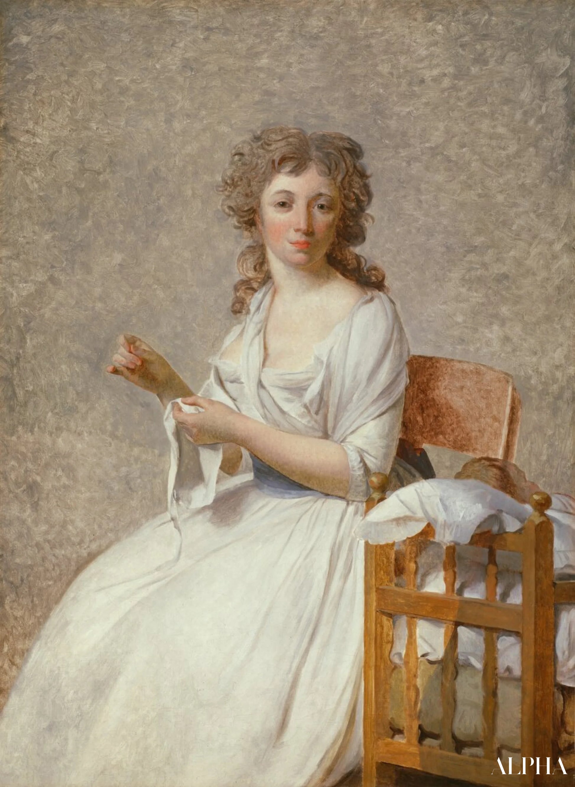 Mevrouw de Pastoret en haar zoon - Jacques-Louis David - Reproducties van schilderijen en hoogwaardige schilderkunst