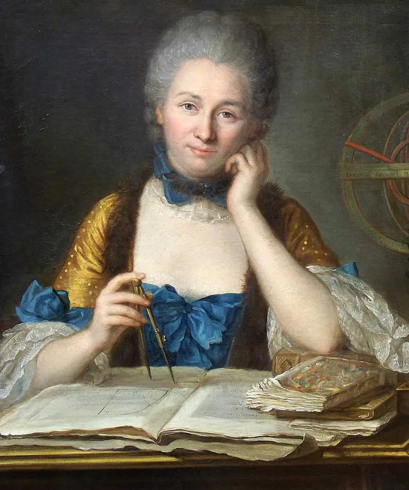 Mevrouw Du Châtelet aan haar bureau - Maurice-Quentin de La Tour