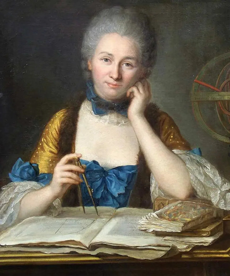 Mevrouw Du Châtelet aan haar bureau - Maurice-Quentin de La Tour
