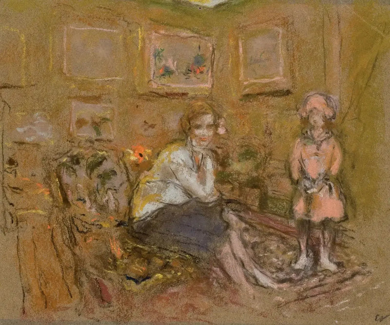 Madame Gaston Lévy en haar dochter - Édouard Vuillard