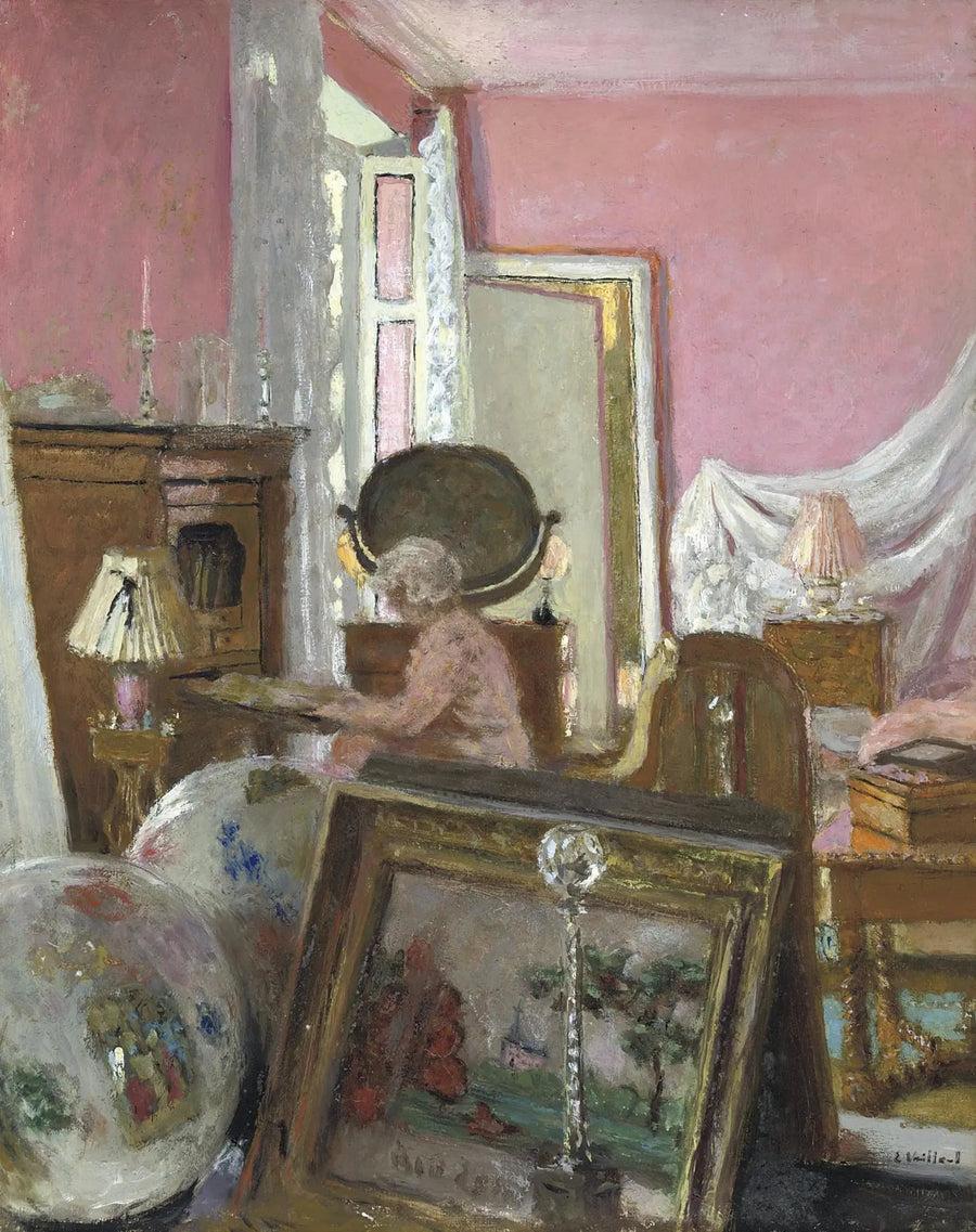 Madame Hessel in haar kamer in het Château des Clayes - Édouard Vuillard