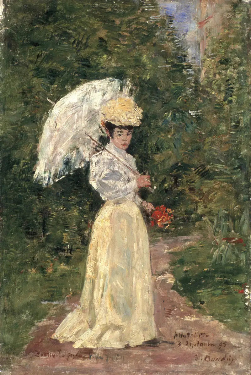 Mevrouw Juliette in de tuin - Eugène Boudin