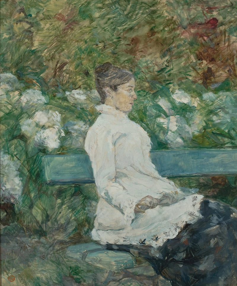 Mevrouw de Gravinn Adèle de Toulouse-Lautrec in de Tuin van Malromé - Henri de Toulouse-Lautrec