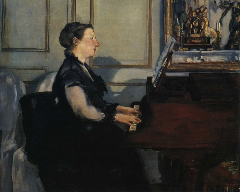 Mevrouw Manet aan de piano - Édouard Manet