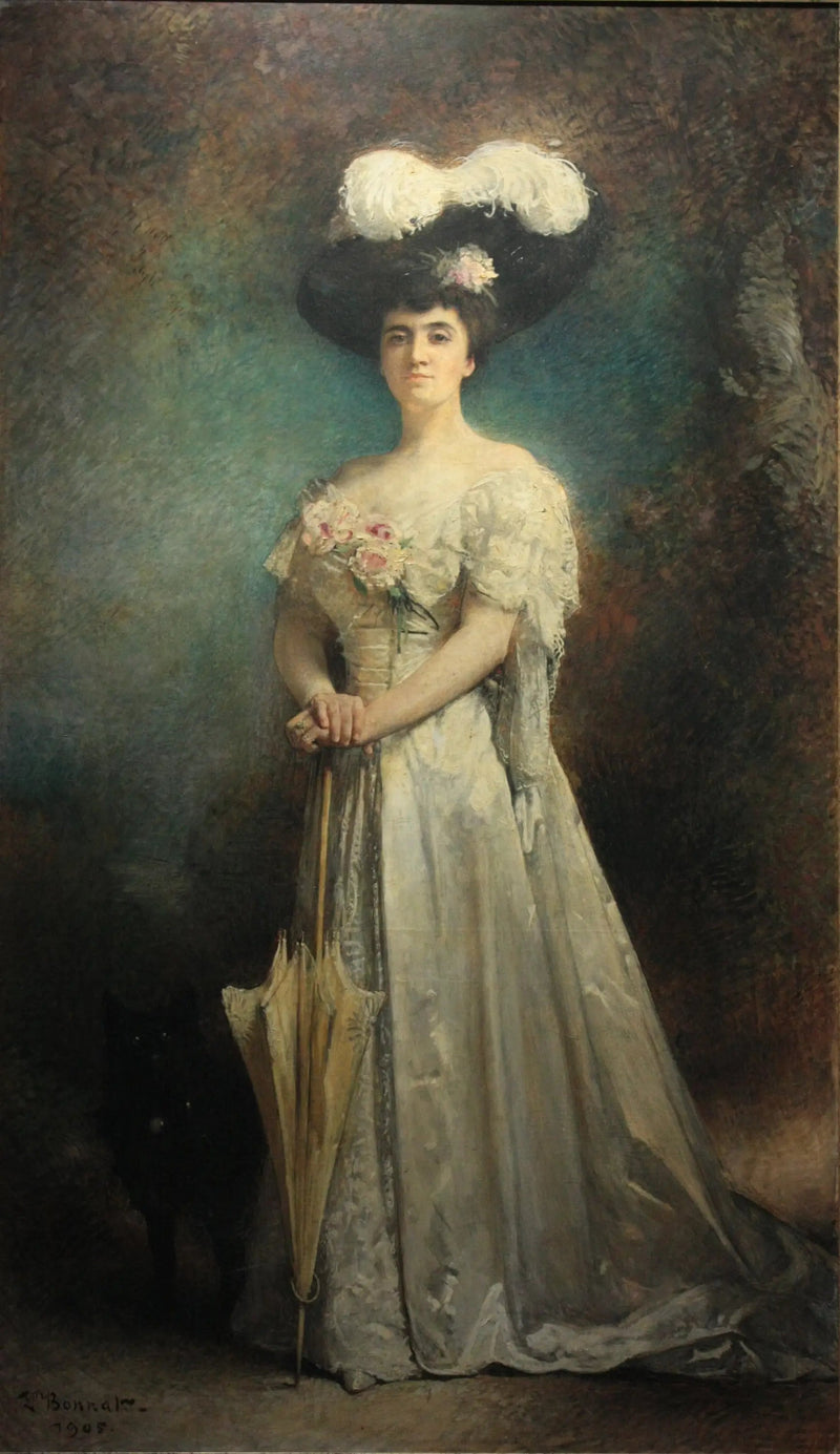 Madame Maurice Pascal en haar hond Tiny - Léon Bonnat