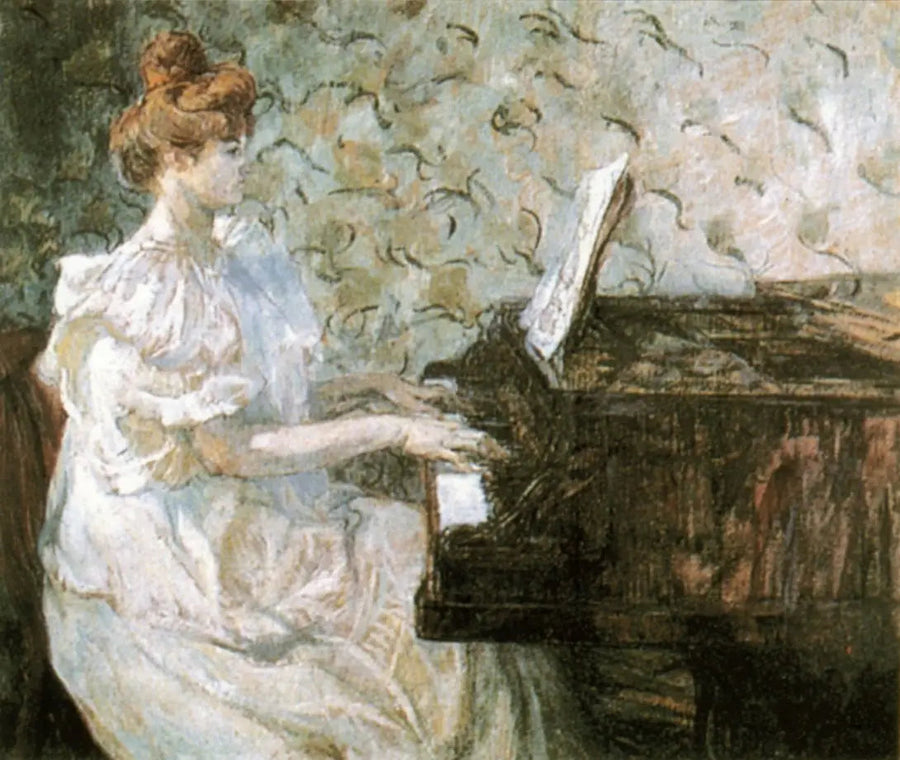 Mevrouw Misia Natanson aan de piano - Henri de Toulouse-Lautrec
