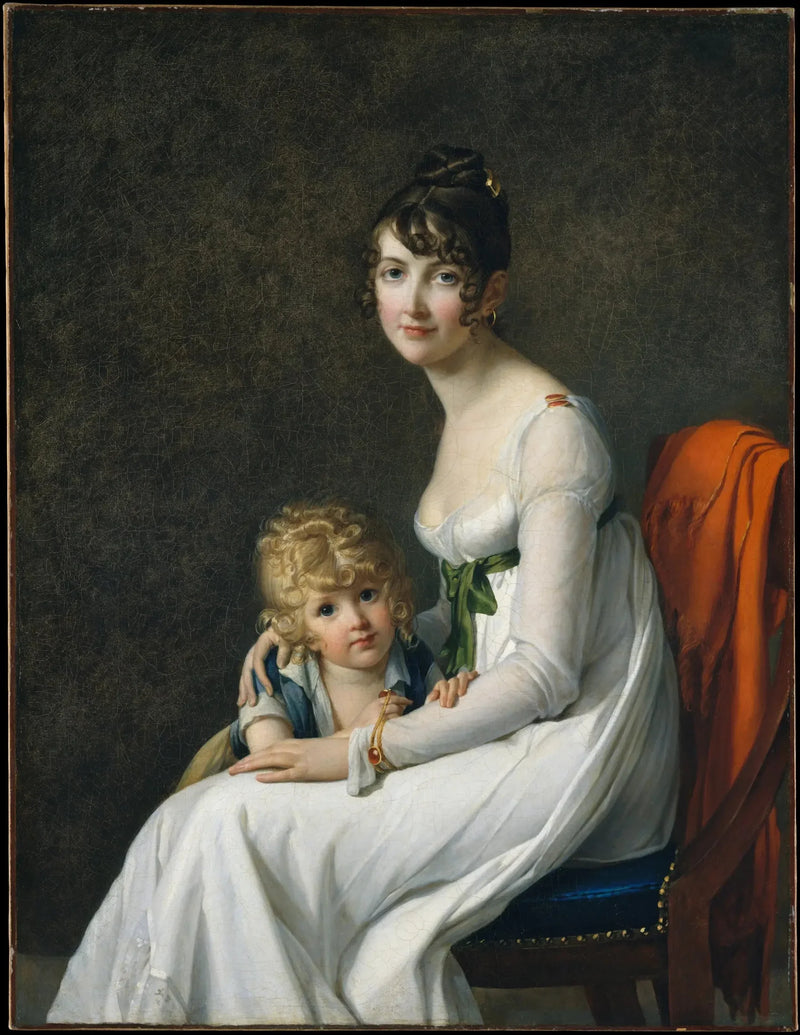 Mevrouw Philippe Panon Desbassayns de Richemont en zoon, Eugène - Marie-Guillemine Benoist
