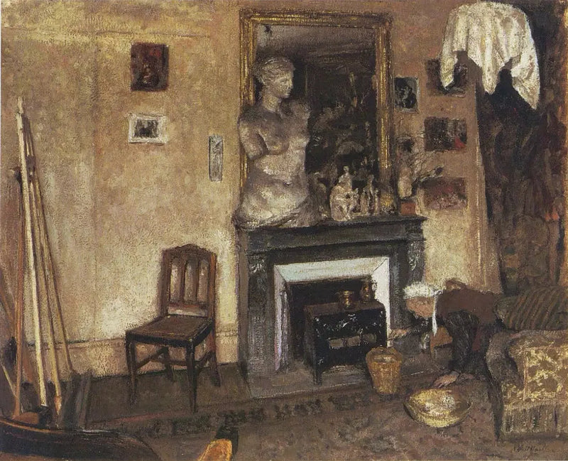 Madame Vuillard steekt de mirus aan - Édouard Vuillard