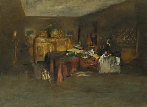 Madame Vuillard naait - Édouard Vuillard