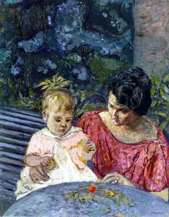 Madeleine Descorps en zoon Bernard - Édouard Vuillard