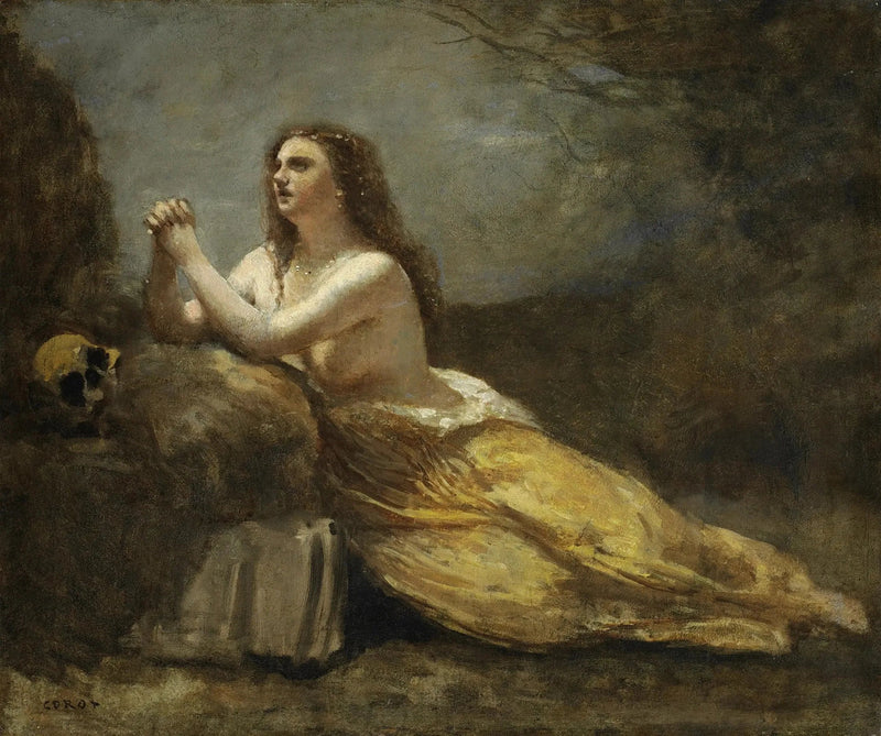 Madeleine en gebed - Jean-Baptiste Camille Corot